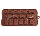 Molde de silicone com 15 slots variados - frete grátis